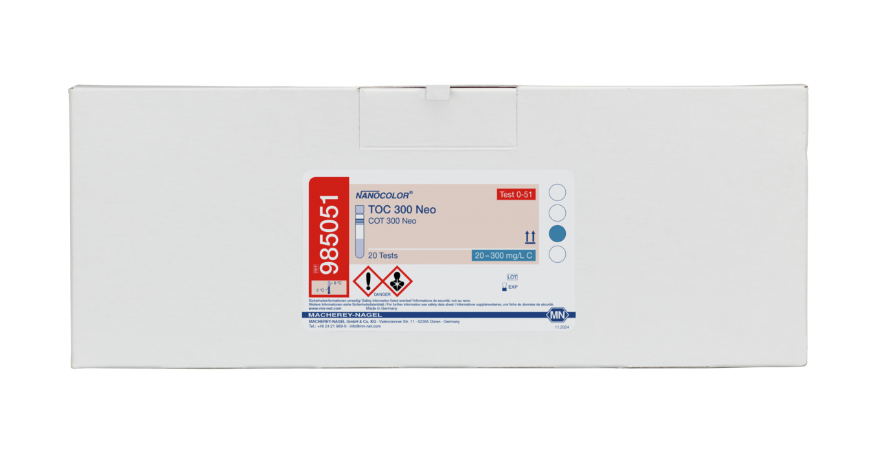 3 rugged boxes with 60 test tubes. Sufficient for 20 tests.